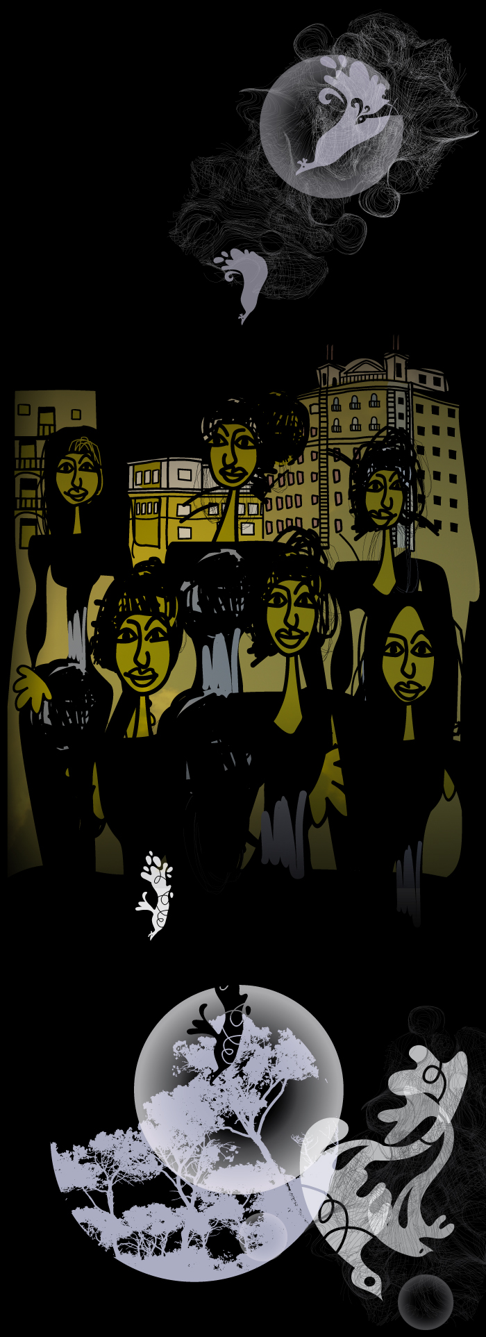Women in the city, illustrated by Montse Noguera